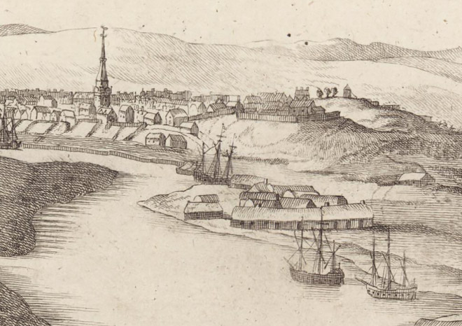 Slezer's View of New Aberdeen 1693. Reproduced by permission of the Trustees of the National Library of Scotland